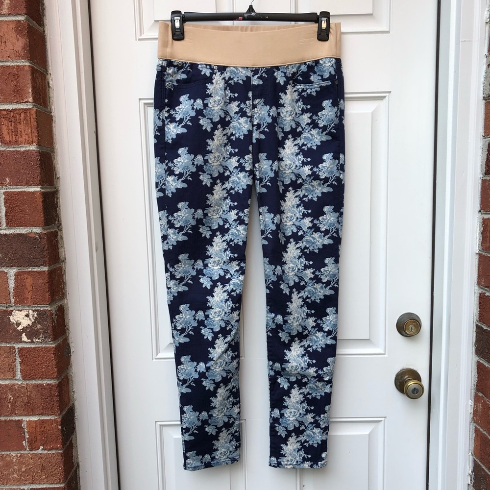 GAP Floral Maternity Jeans
